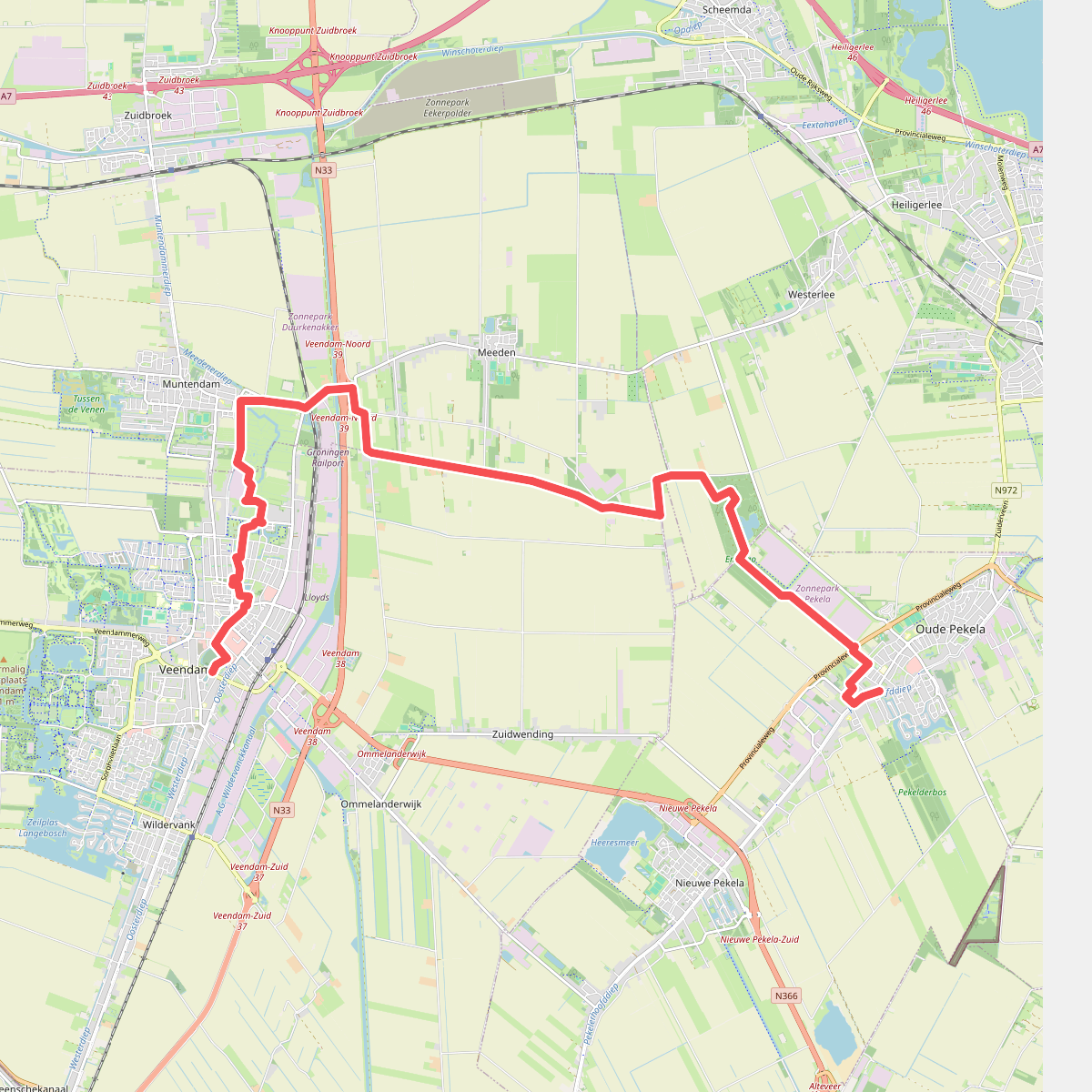 Veendam - Oude Pekela · Groot Frieslandpad etappe 19