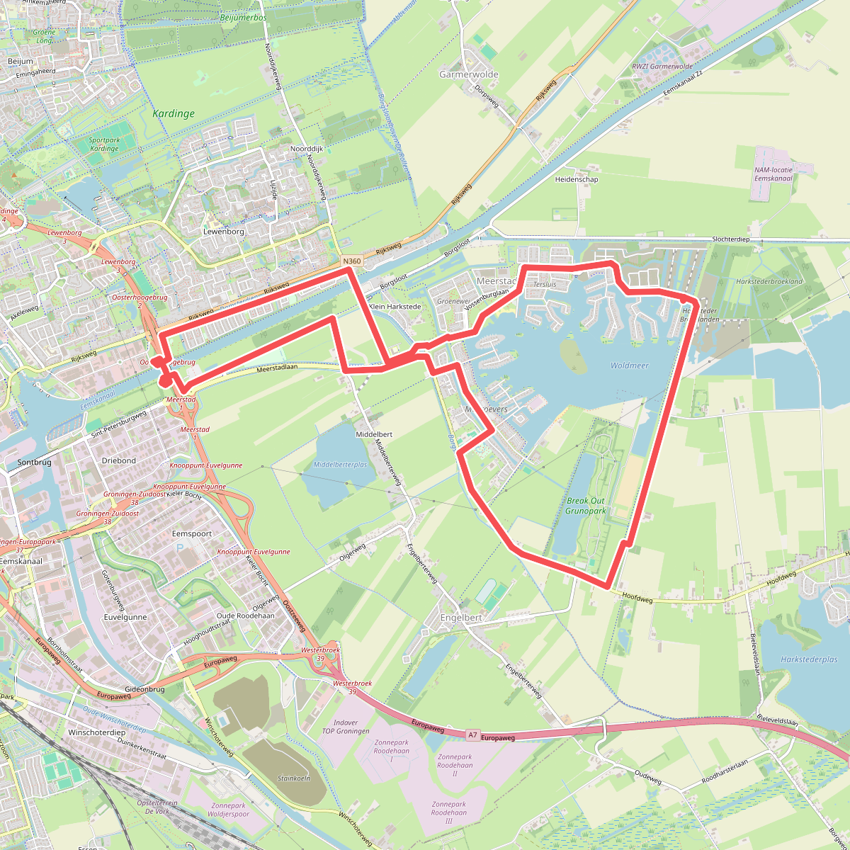 Rondje Meerstad - Ruischerwaard