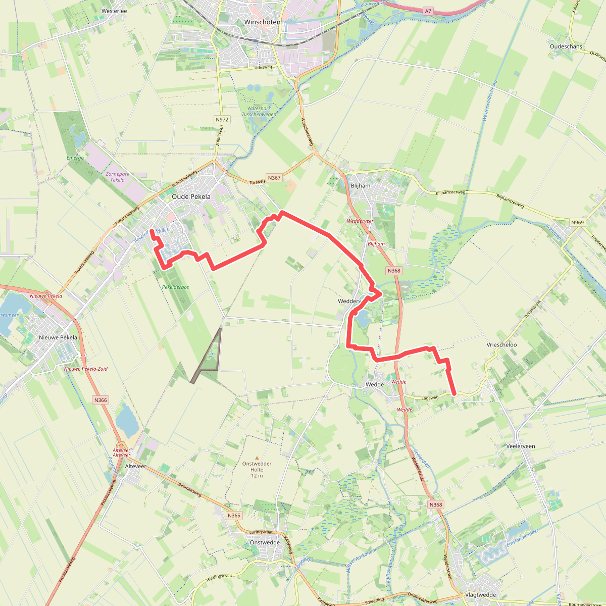 Oude Pekela - Wedderheide · Groot Frieslandpad etappe 20
