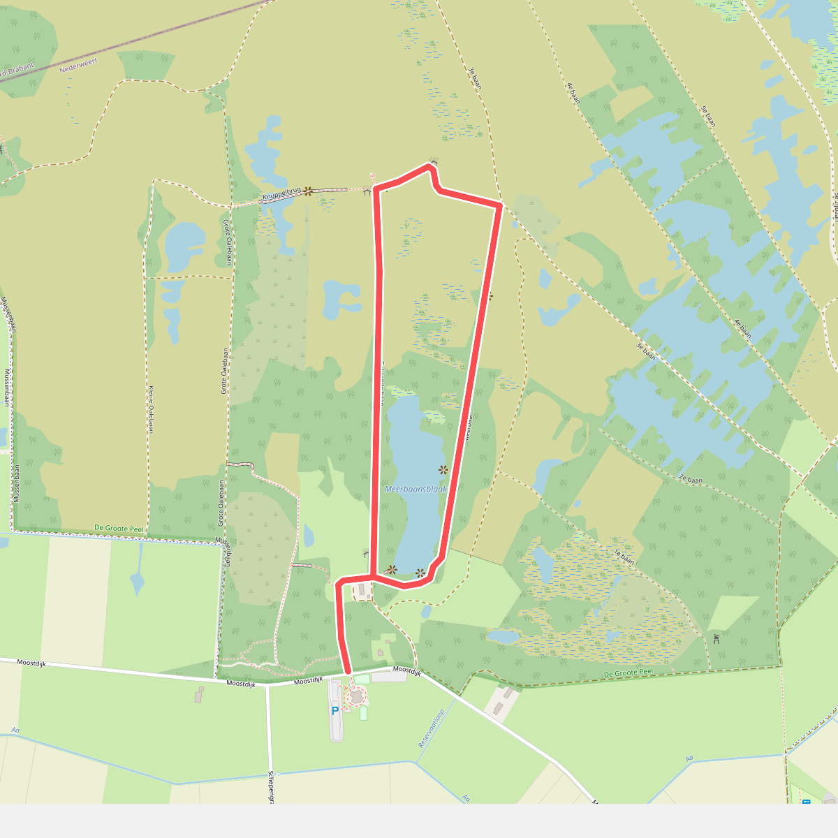 Wandelroute Meerbaansblaak Groote Peel