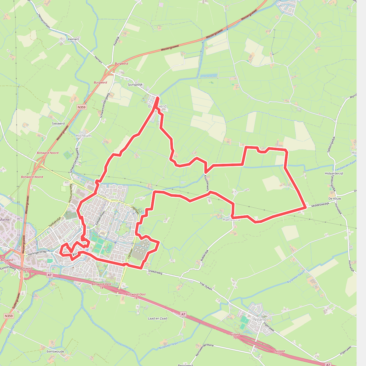 Bolsward - Completen · St. Odulphuspad etappe 19