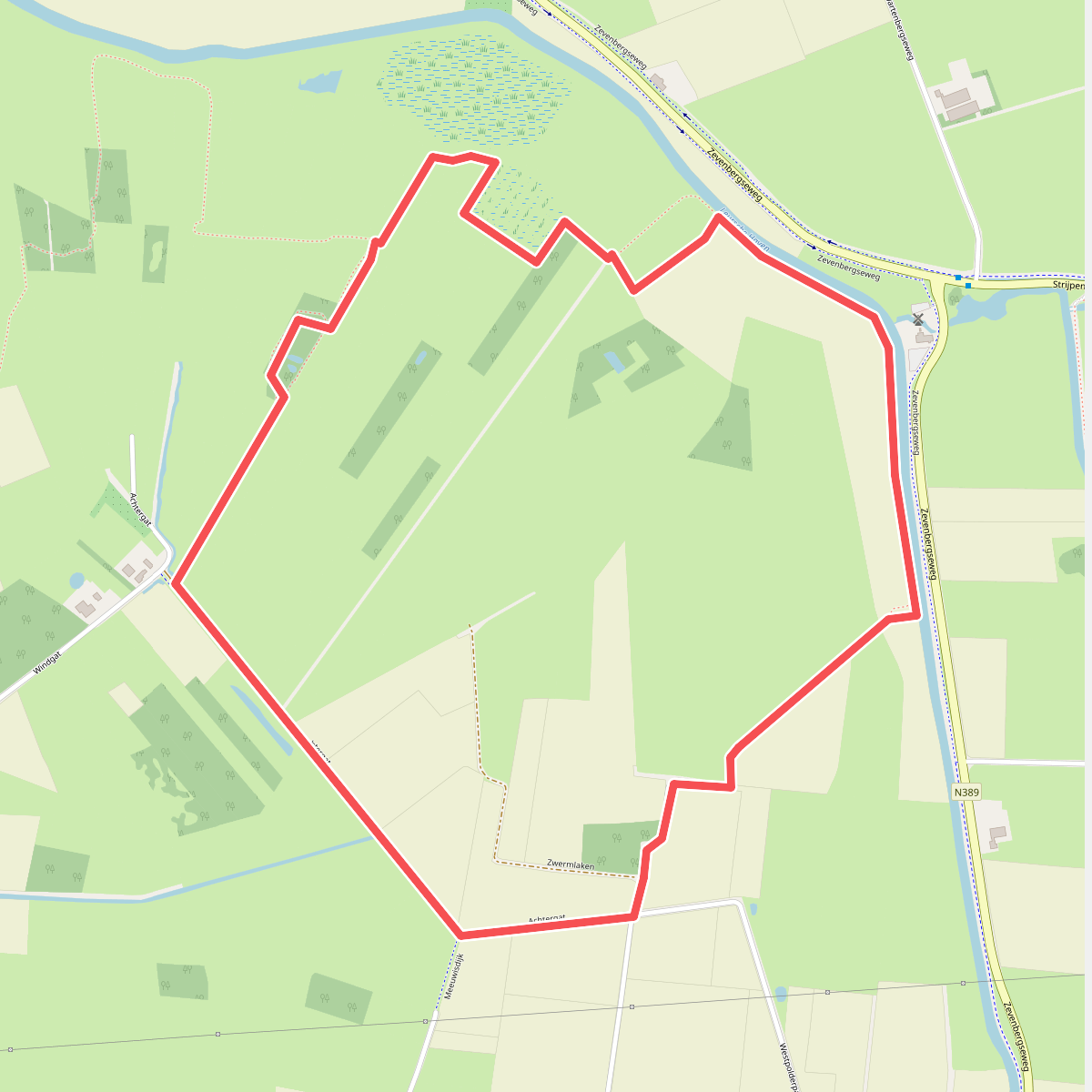 Wandelroute laarzenpad Kelsdonk-Zwermlaken