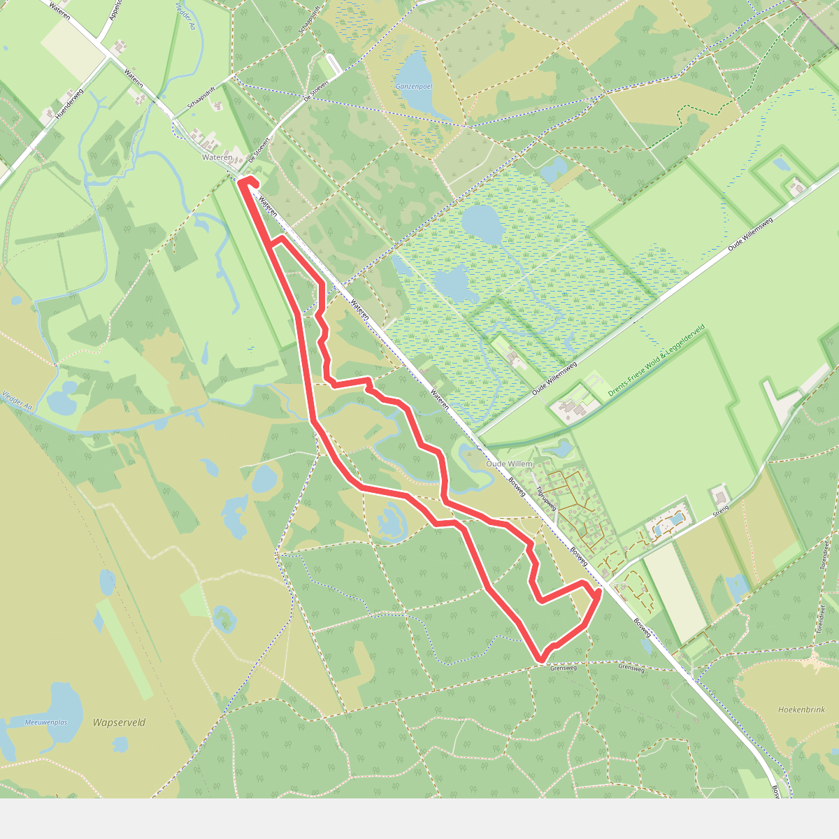 Wandelroute Tilgrup vallei