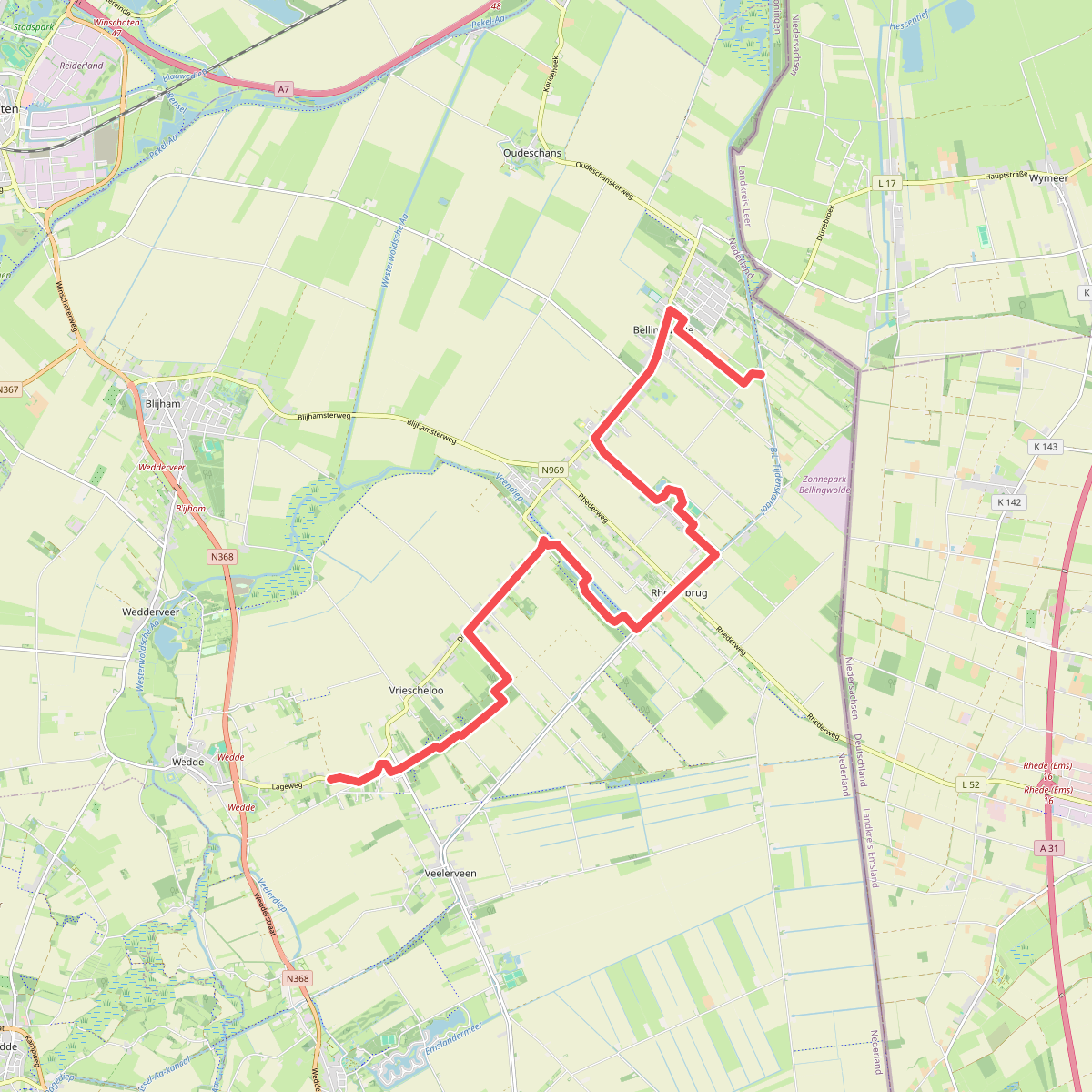Wedderheide - Bellingwolde · Groot Frieslandpad etappe 21