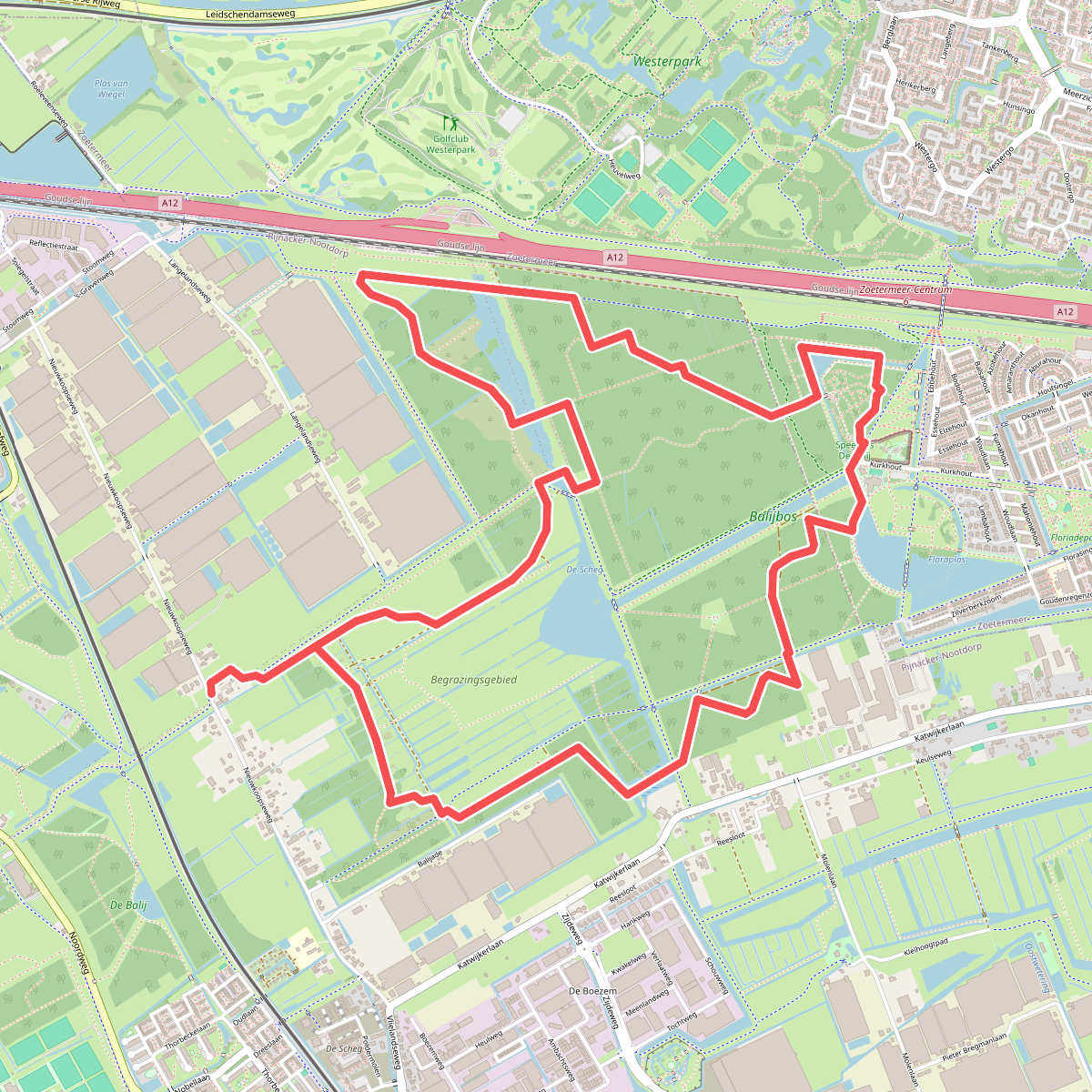 Wandelroute Natuurroute Balij