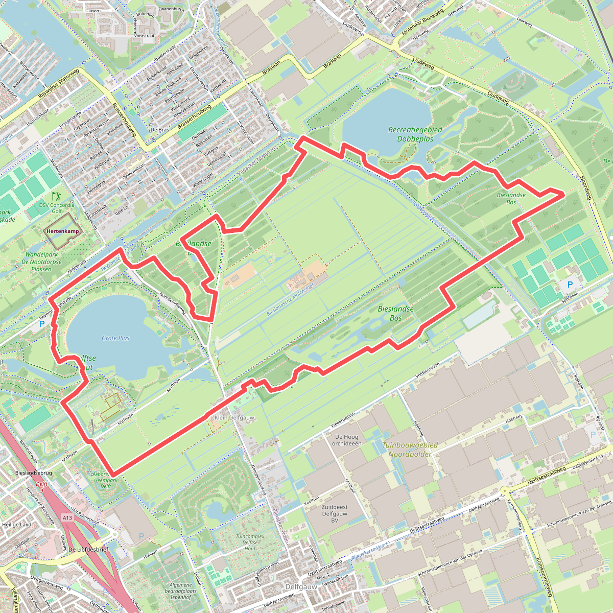 Wandelroute Bieslandroute