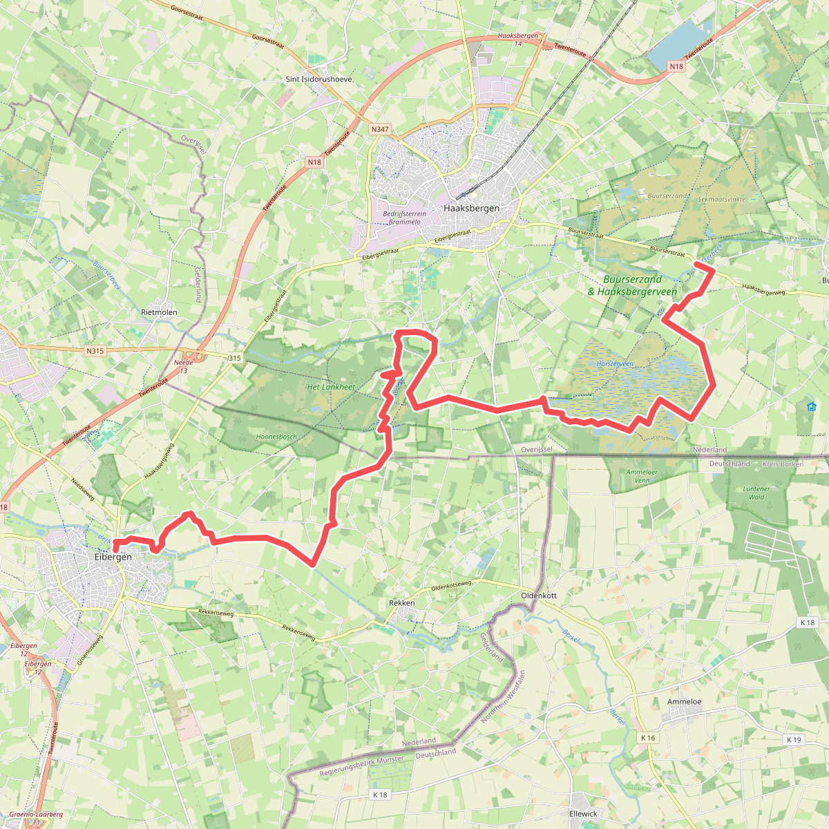 Eibergen - Koekoesbrug · Trekvogelpad etappe 23