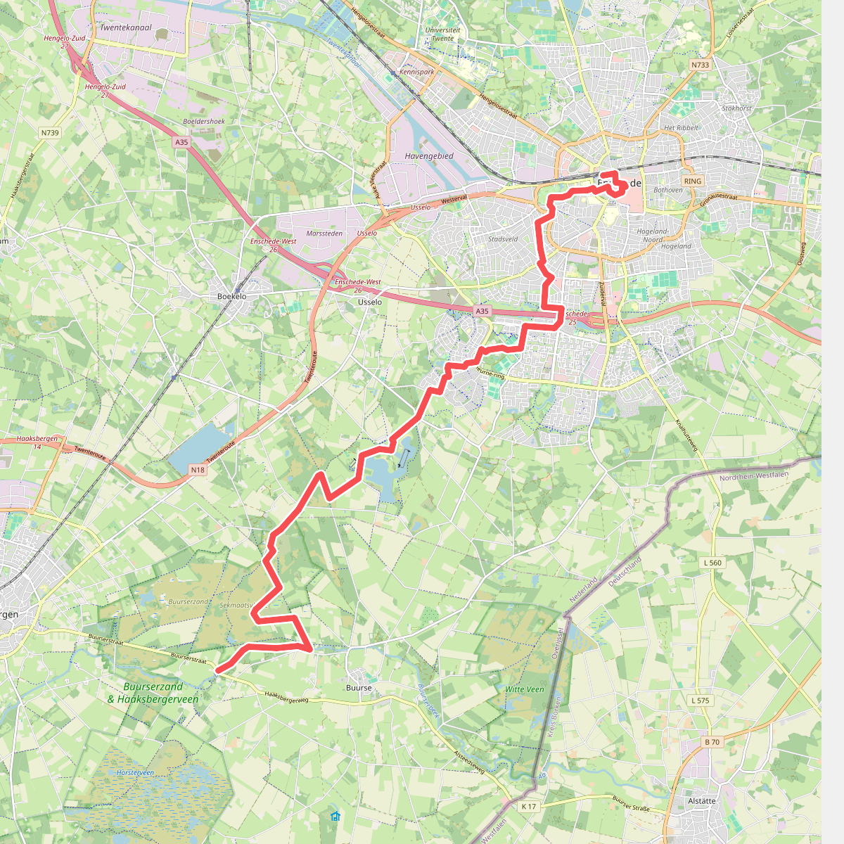 Koekoesbrug - Enschede · Trekvogelpad etappe 24