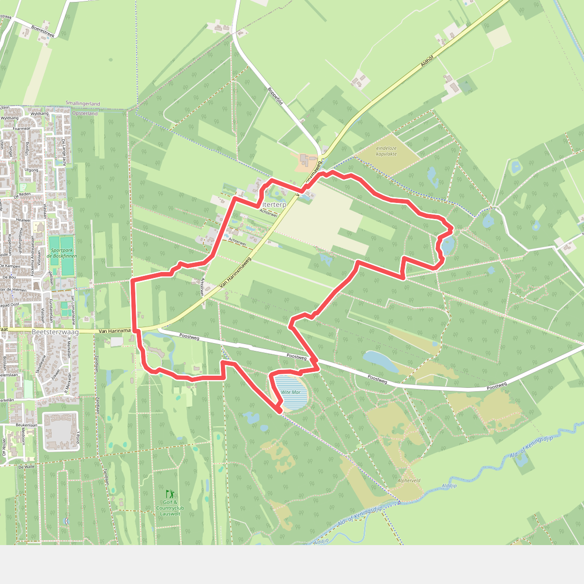 Wandelroute kortweg Olterterp