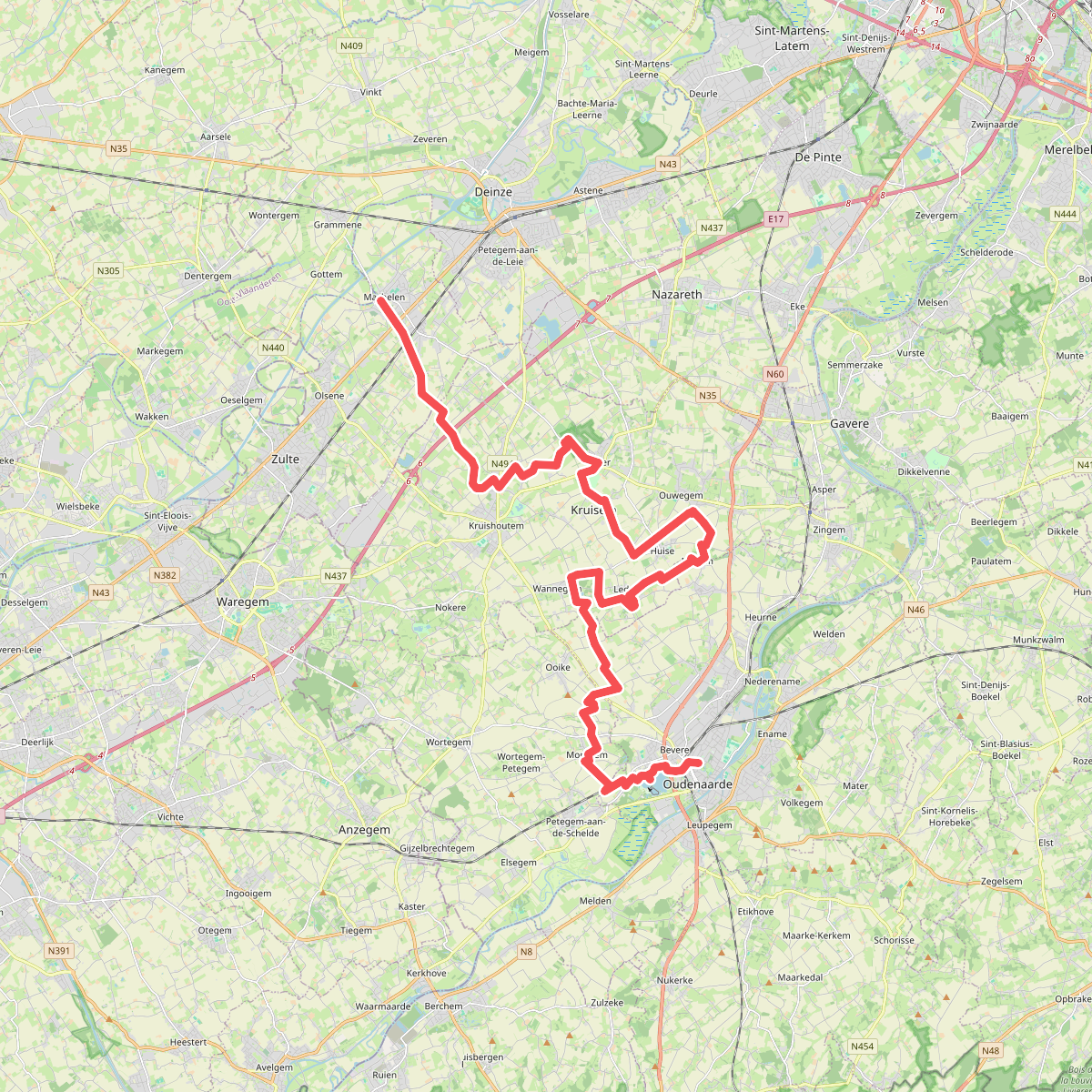 Machelen - Oudenaarde · GR129 etappe 3