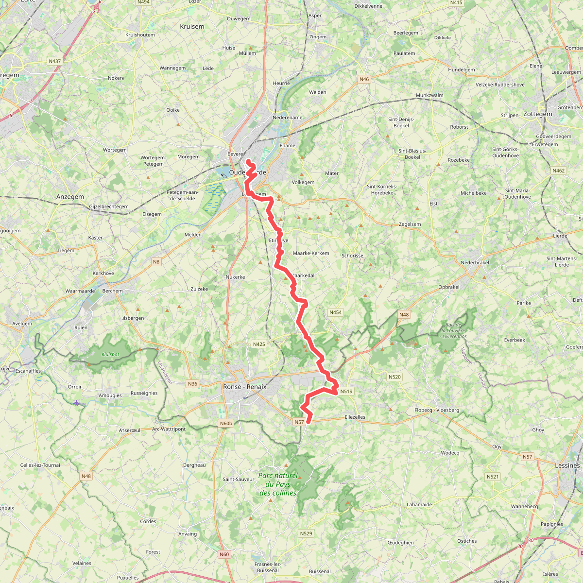 Oudenaarde - Ellezelles · GR129 etappe 4