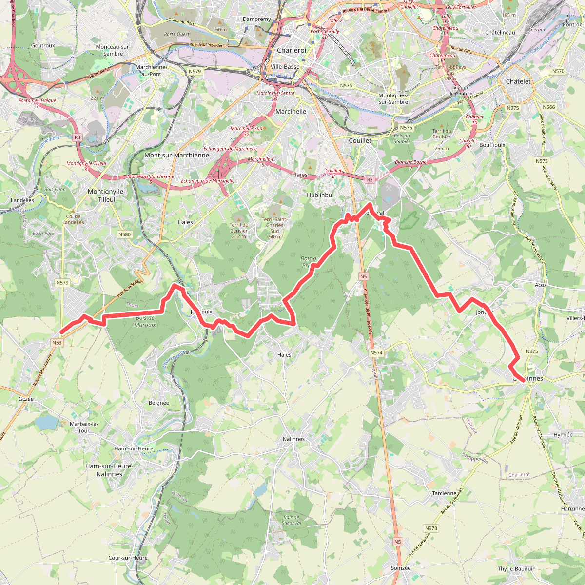 La Bout La-Haut - Gerpinnes · GR129 etappe 9