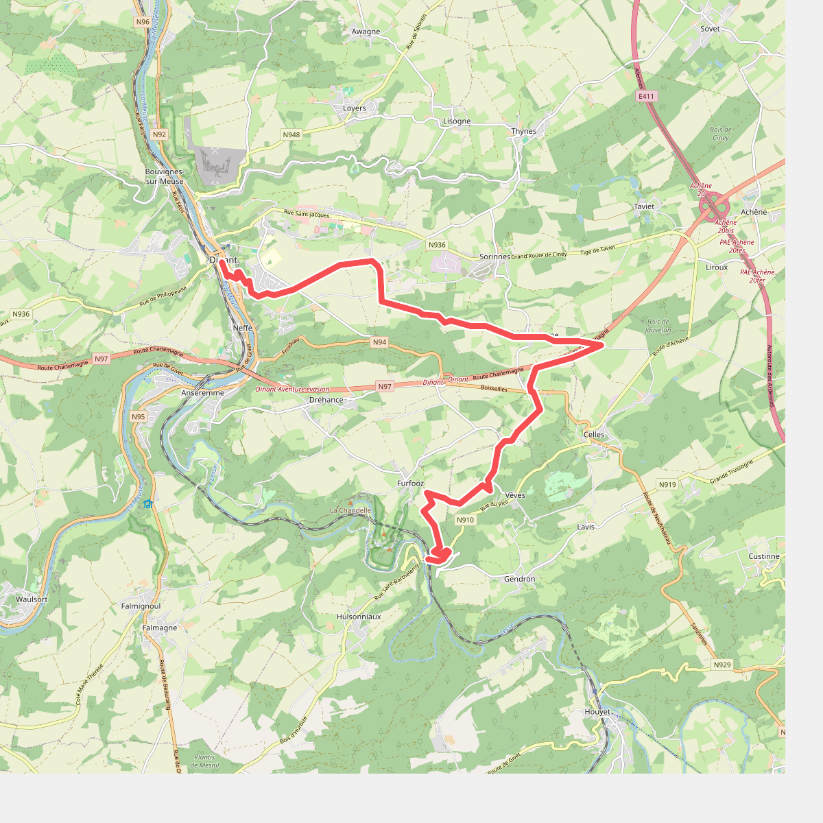 Dinant - Gendron · GR129 etappe 12