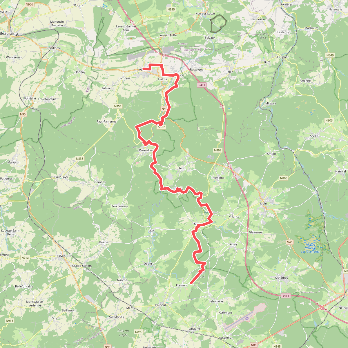 Wellin - Framont · GR129 etappe 14