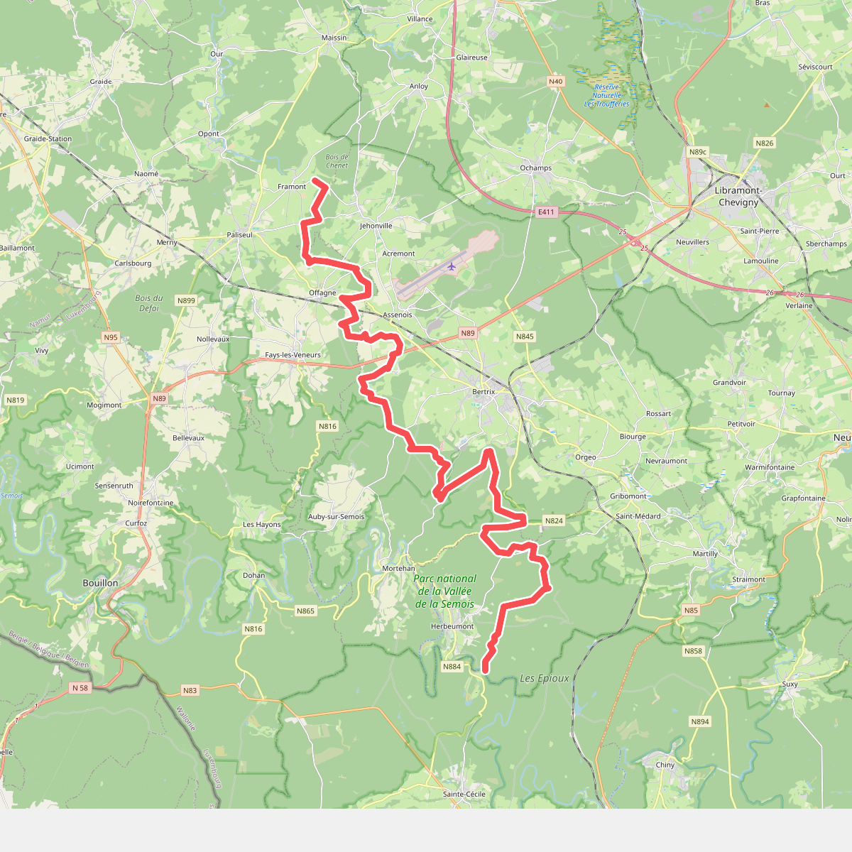 Framont - Herbeumont · GR129 etappe 15