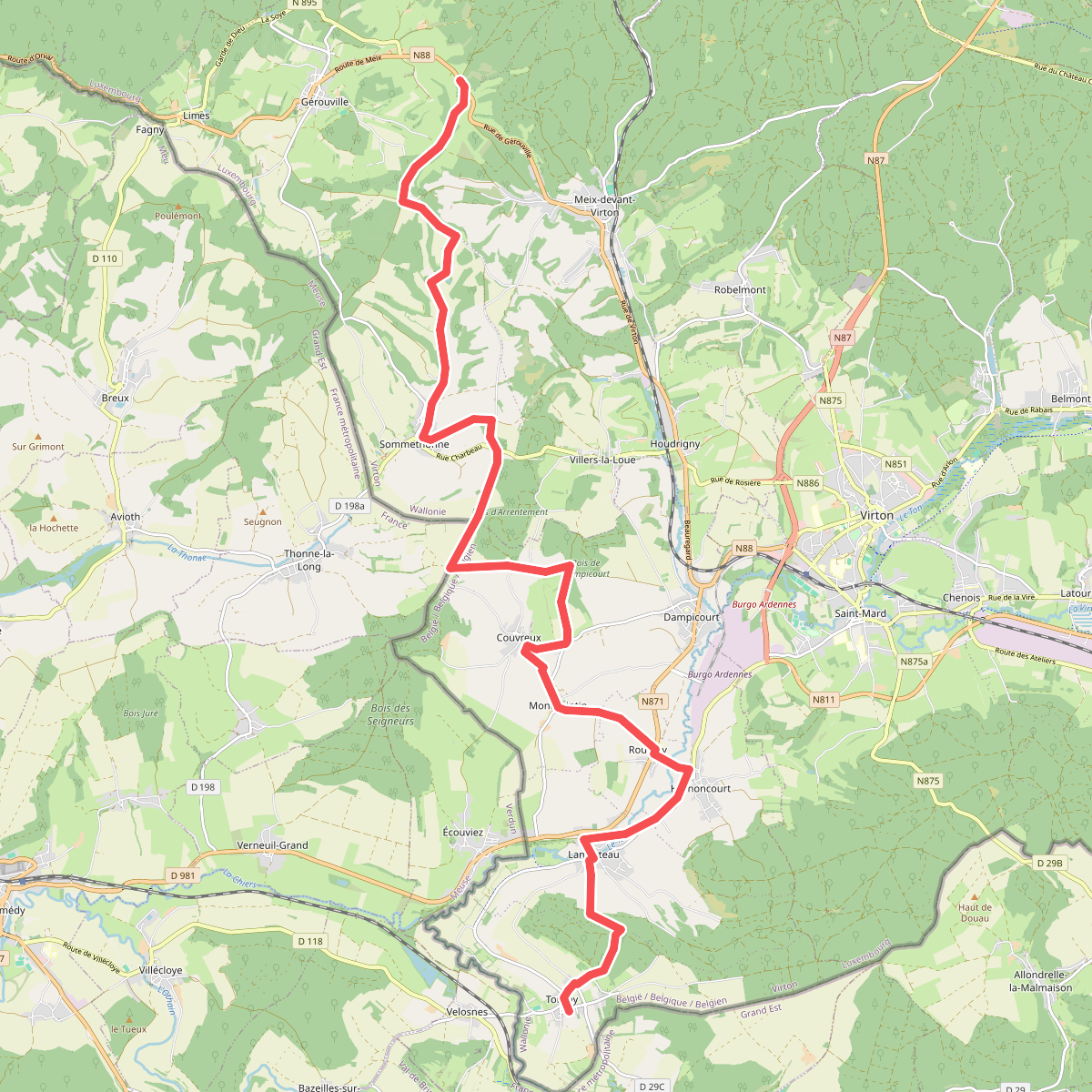 Gerouville - Torgny · GR129 etappe 18
