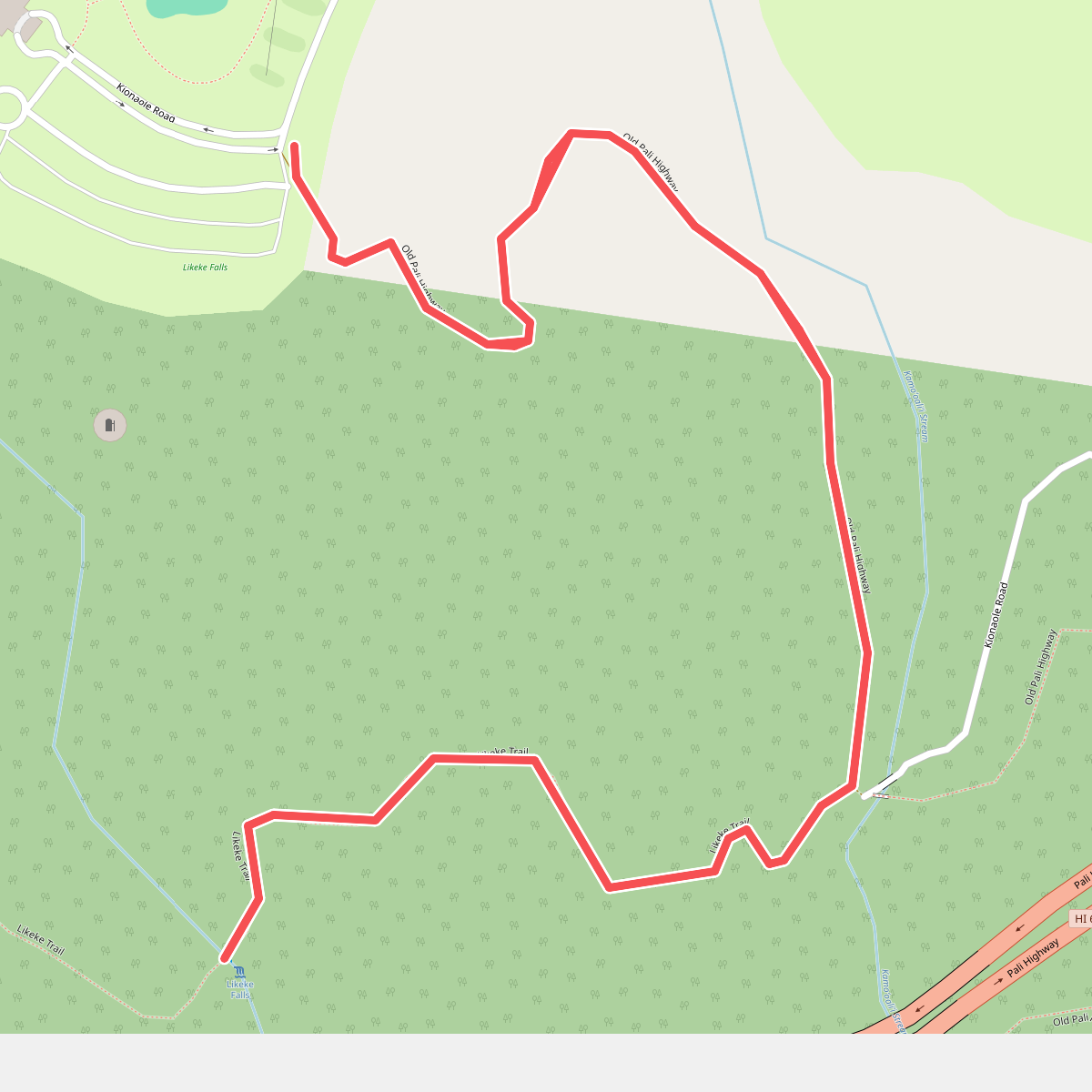 Likeke Falls via Likeke Trail