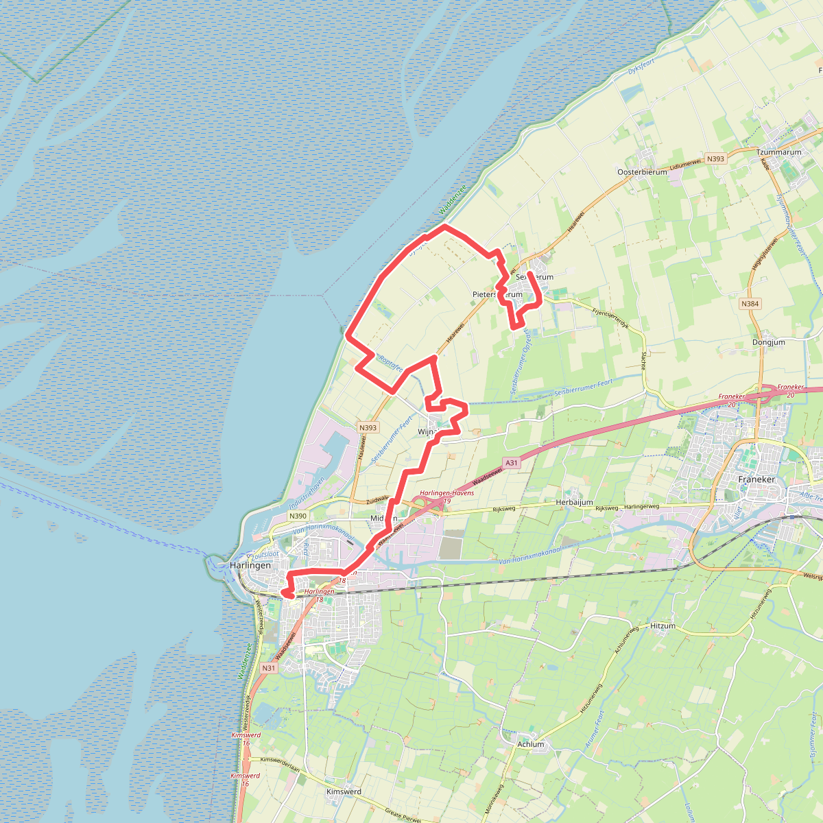 Harlingen-Sexbierum  · Klooster Claercamppad etappe 12