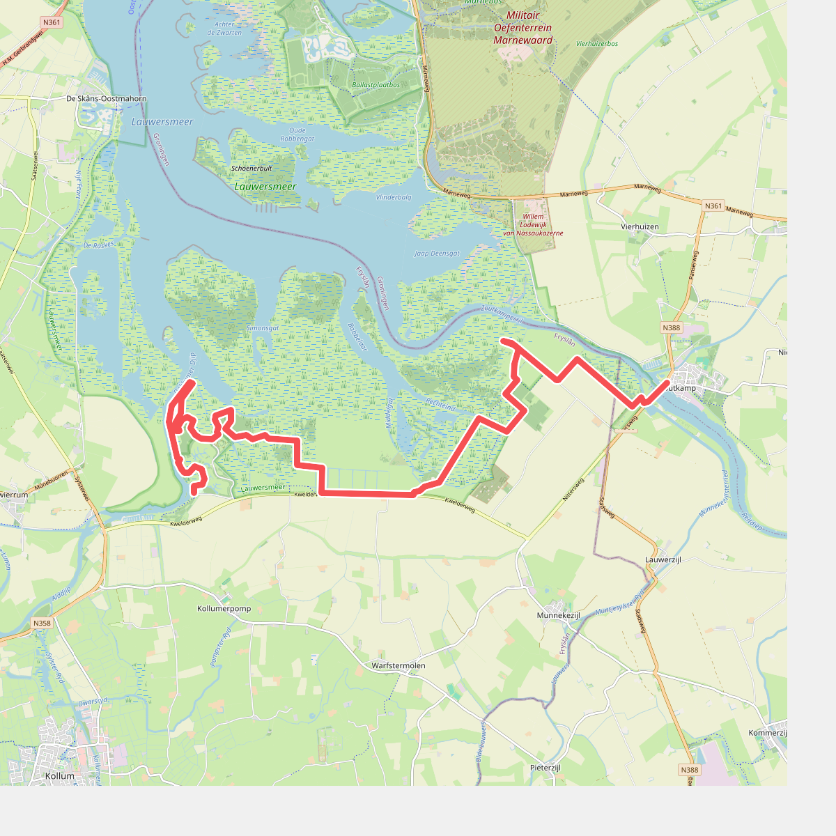 Zoutkamp-Kollumeroord  · Klooster Claercamppad etappe 2