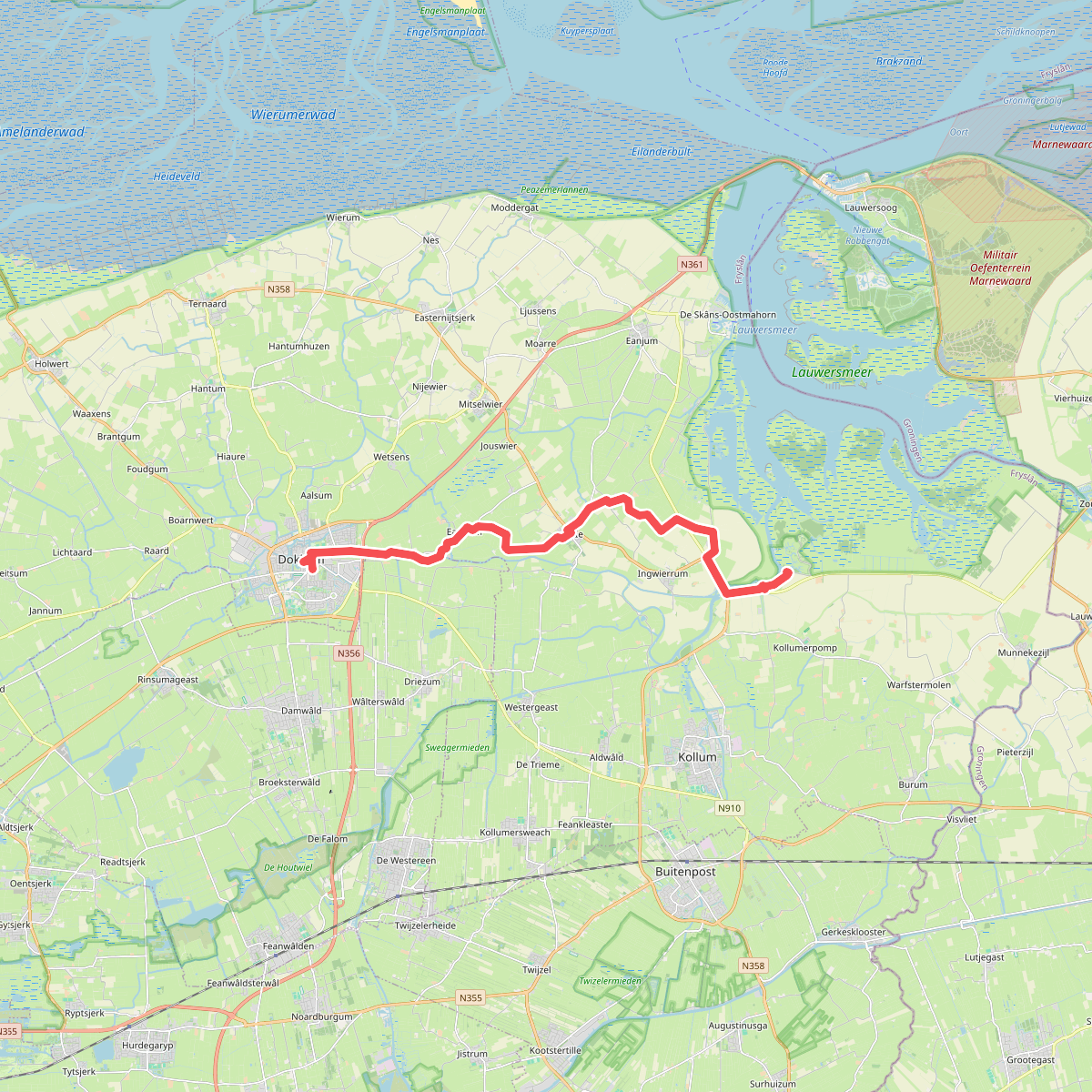 Kollumeroord-Dokkum  · Klooster Claercamppad etappe 3