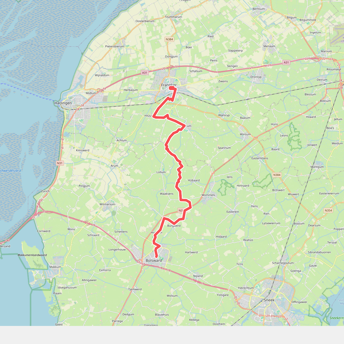 Franeker-Bolsward  · Klooster Claercamppad etappe 8