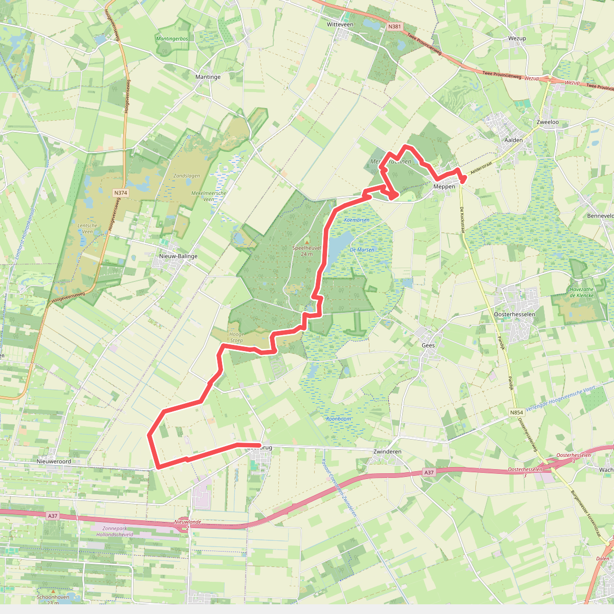 Geesbrug - Meppen · Cultuurpad Coevorden etappe 2