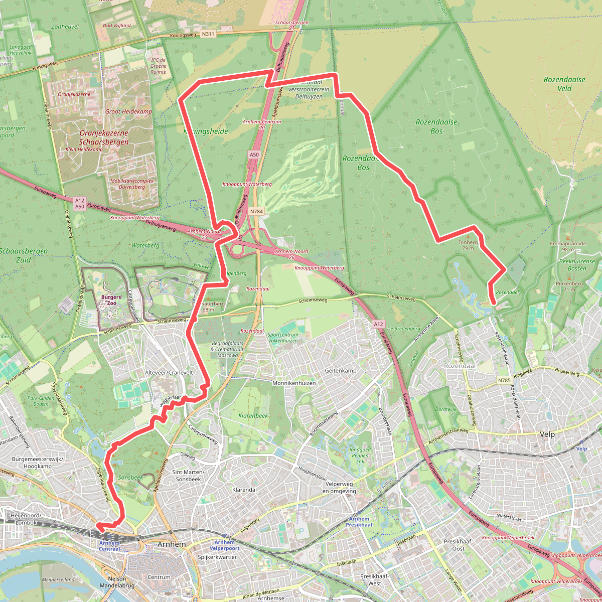 Rozendaal - Arnhem · Veluwe Zwerfpad etappe 19