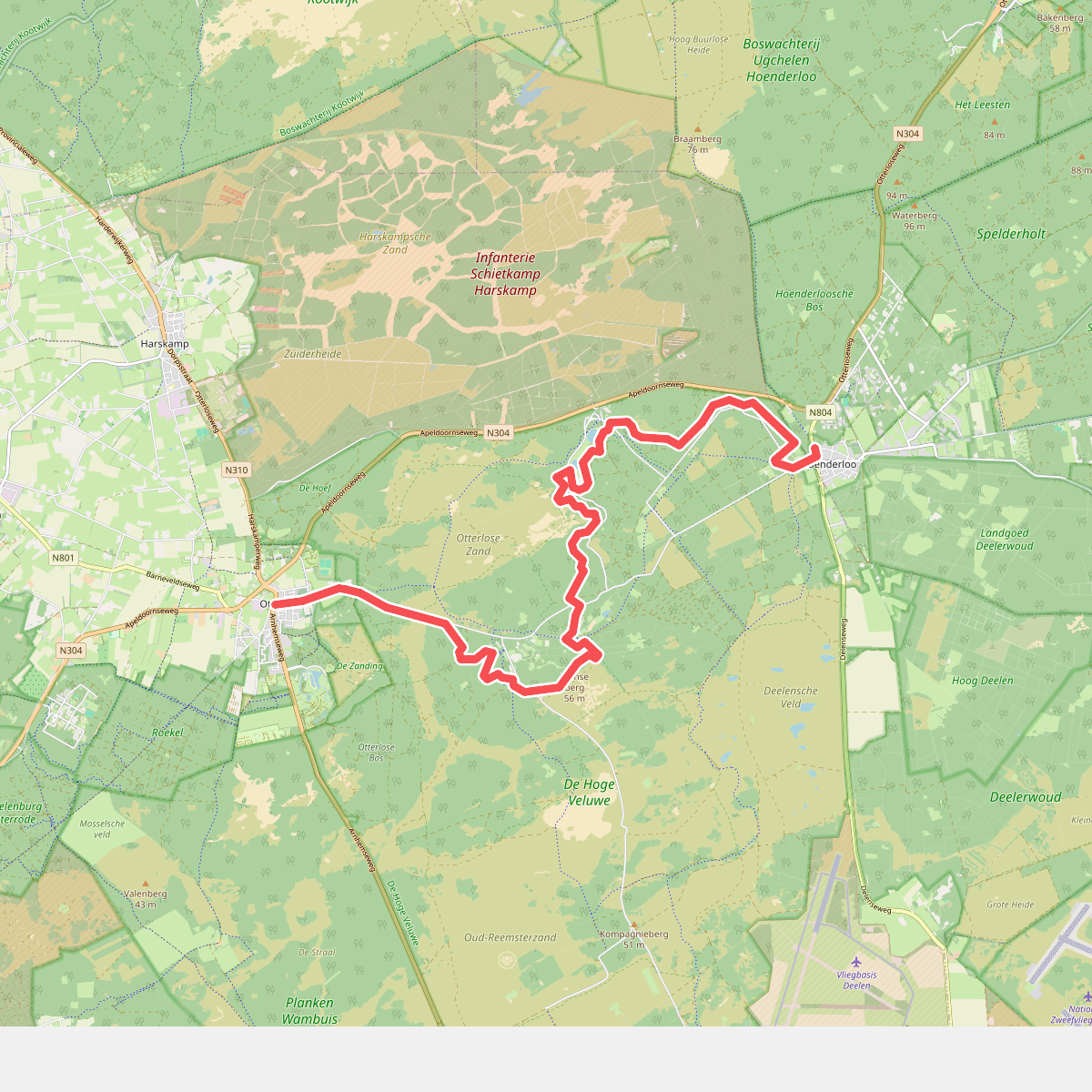 Otterlo - Hoenderloo (Doorsteek 5) · Veluwe Zwerfpad etappe 24
