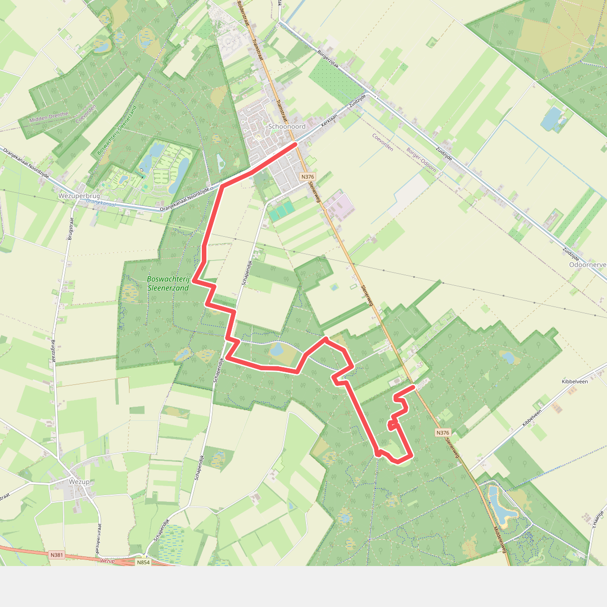 Schoonoord - Papeloze Kerk · Cultuurpad Coevorden etappe 12