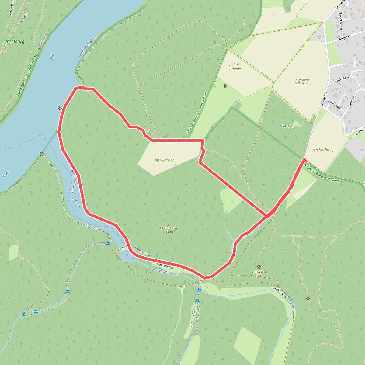 Bloßenberg-Route bei Bringhausen