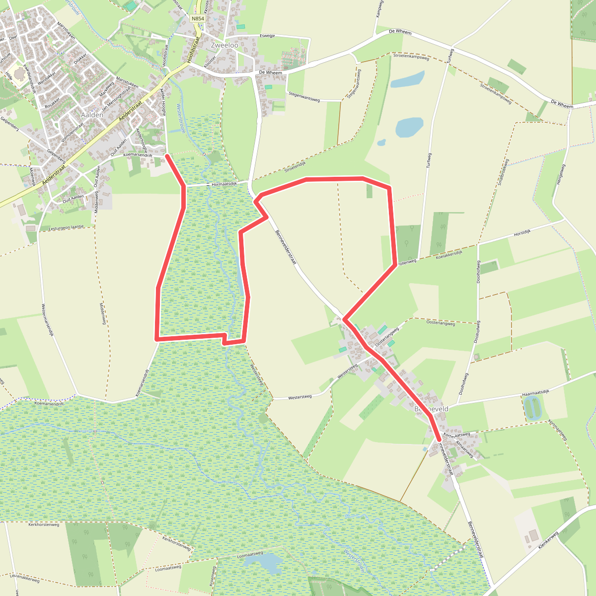 Benneveld - Aalden · Cultuurpad Coevorden etappe 6
