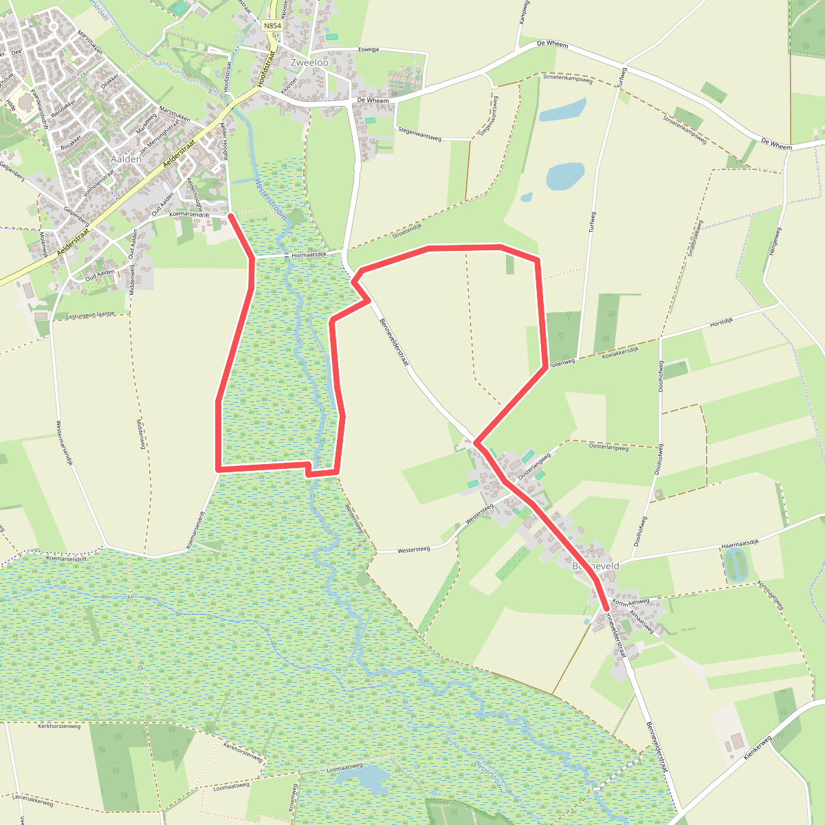 Benneveld - Aalden · Cultuurpad Coevorden etappe 6