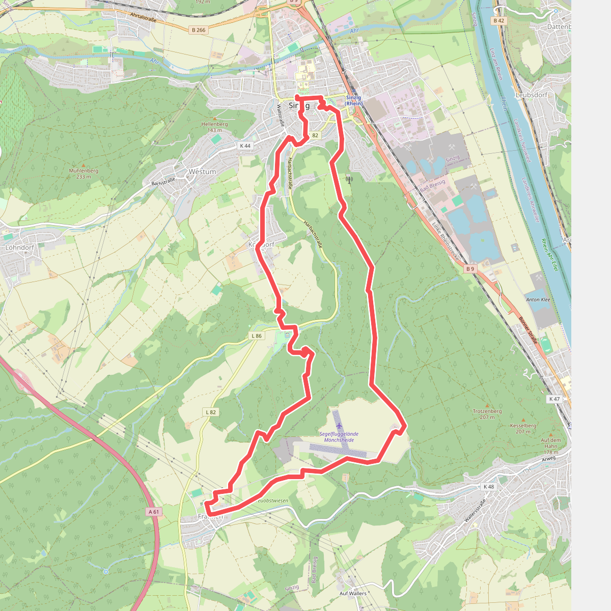 Barbarossaschleife Sinzig grün