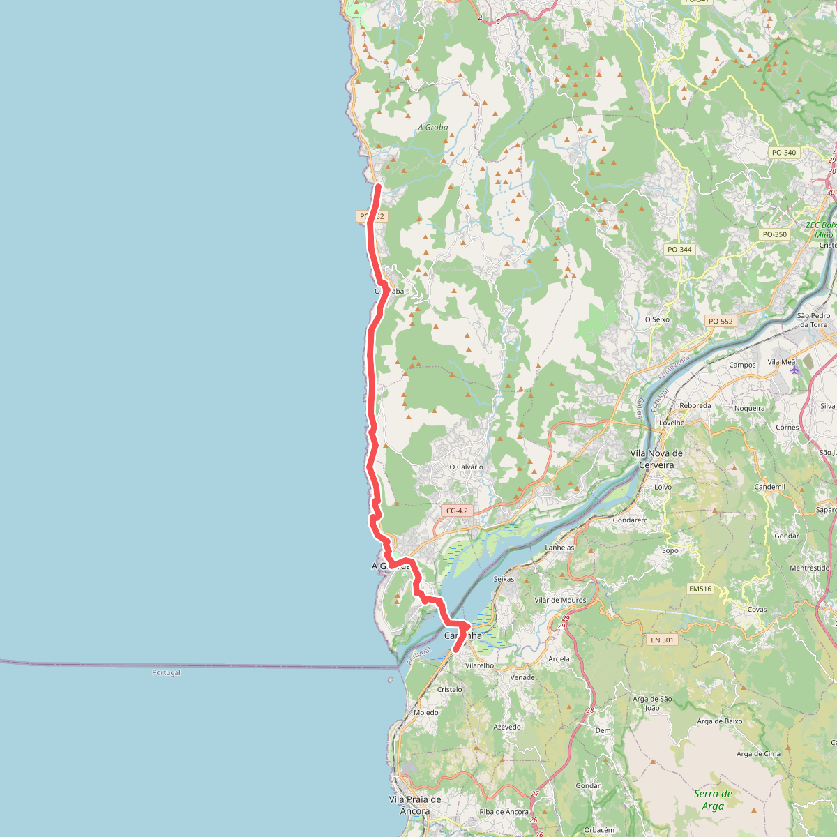Camino Portuguese da costa Caminha - Viladesuso