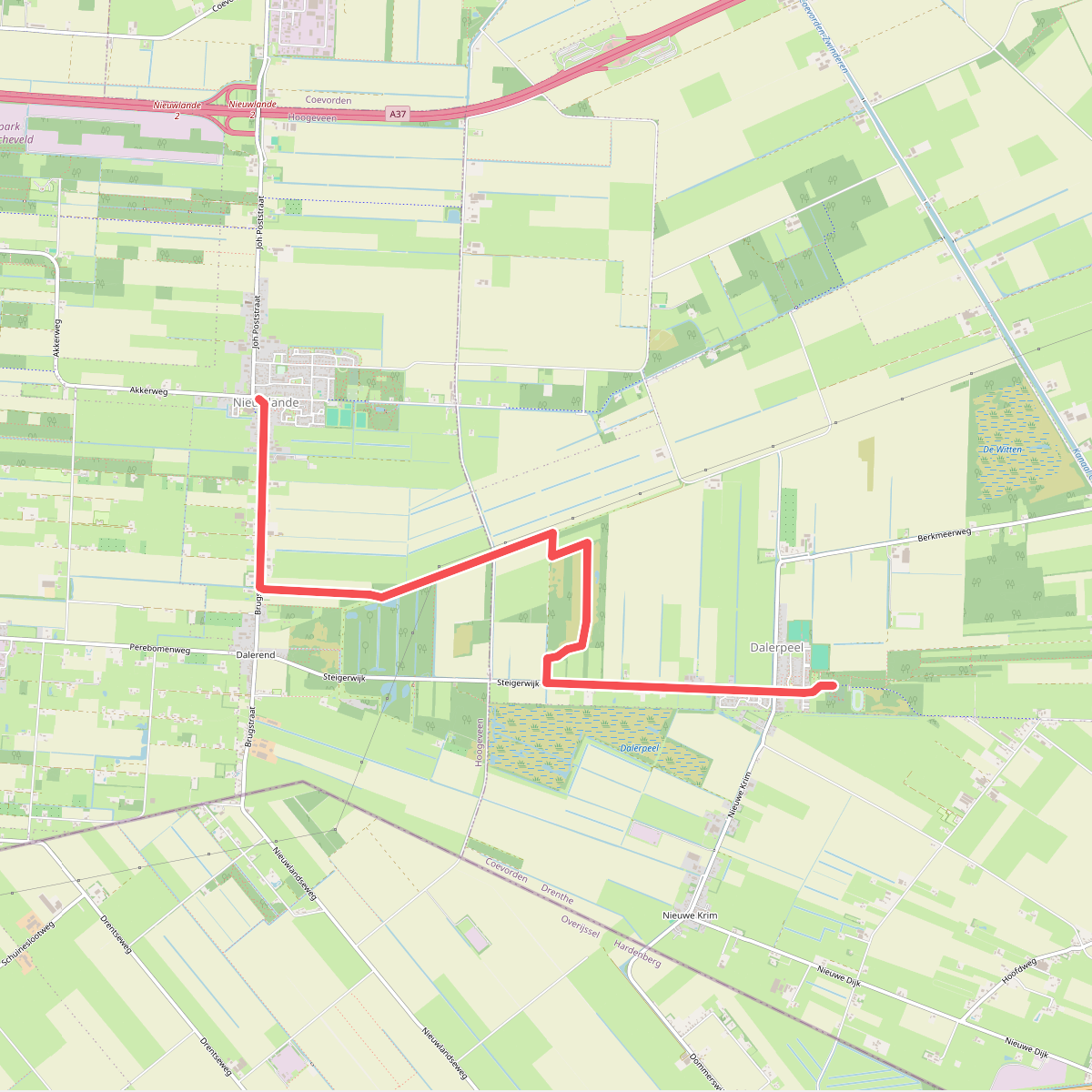 Dalerpeel - Nieuwlande · Cultuurpad Coevorden etappe 22