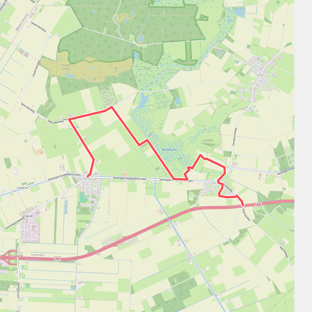 Zwinderen - Geesbrug · Cultuurpad Coevorden etappe 1