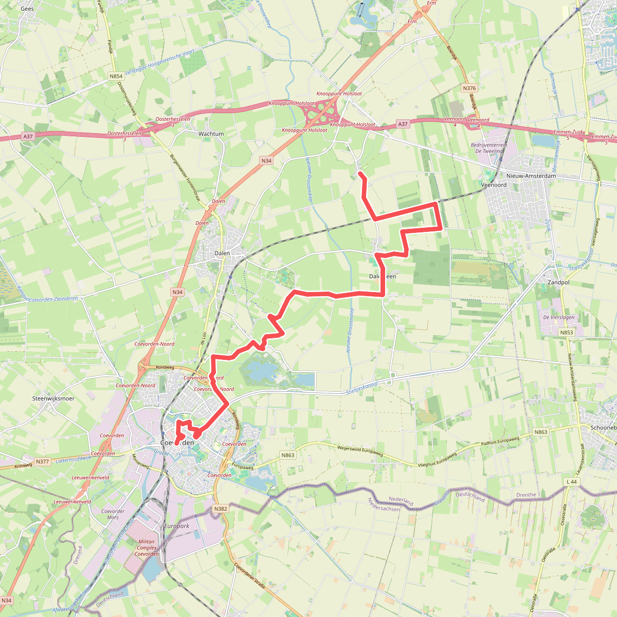 Den Hool - Coevorden · Cultuurpad Coevorden etappe 20