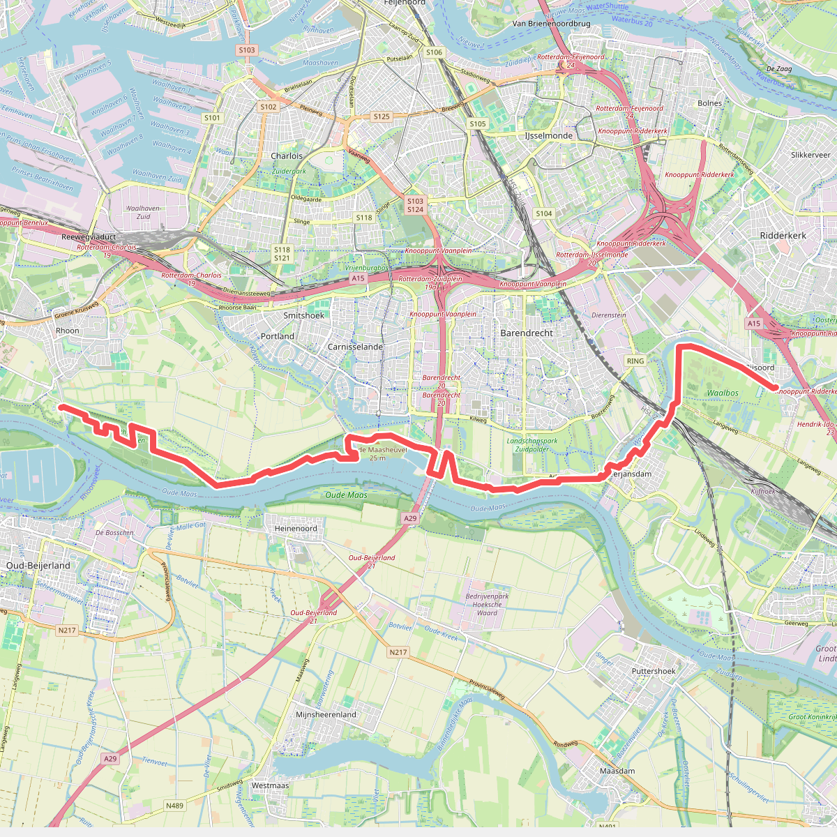 Rhoon - Rijsoord · Grote Rivierenpad etappe 4