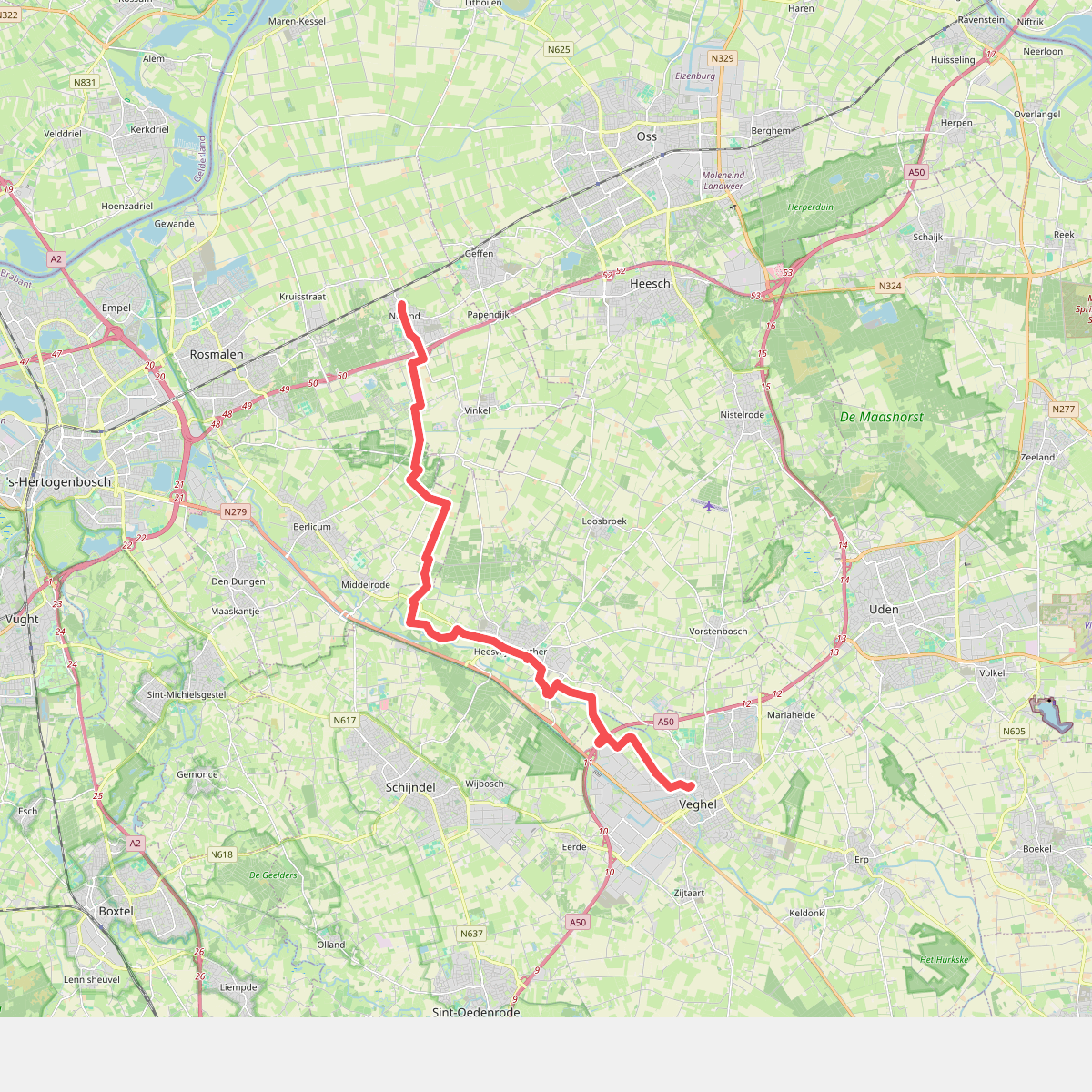 Nuland - Veghel · Camino Brabant etappe 2