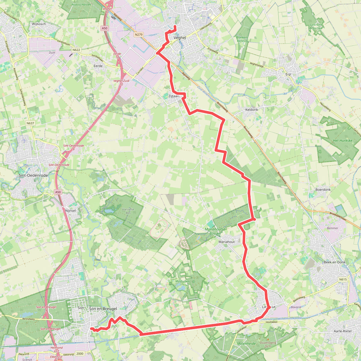 Veghel - Son en Breugel · Camino Brabant etappe 3
