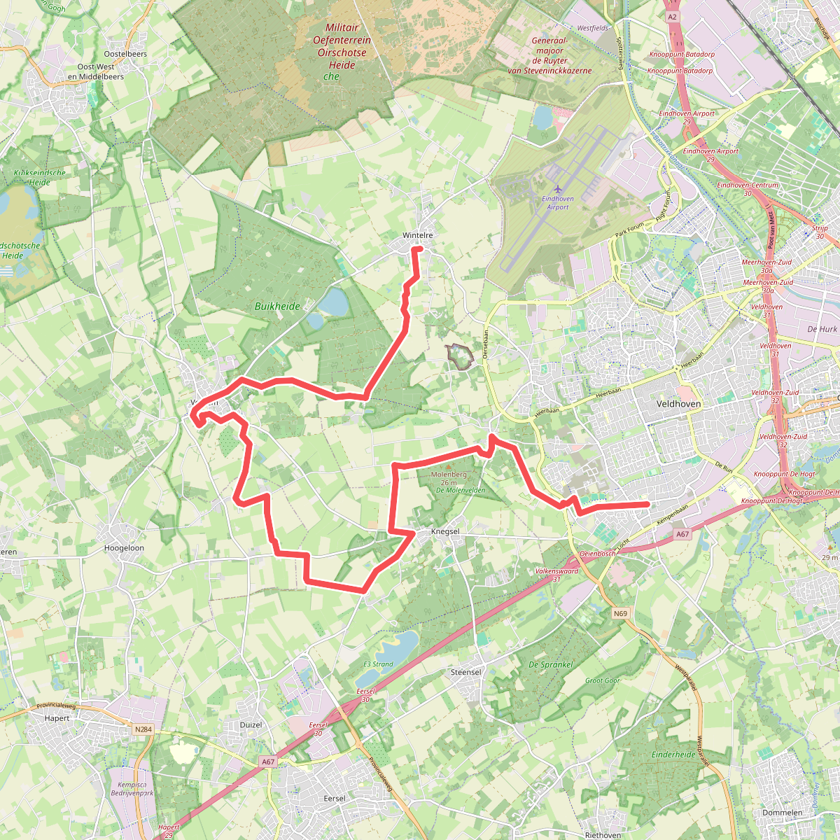 Veldhoven-dorp - Wintelre · Camino Brabant etappe 6