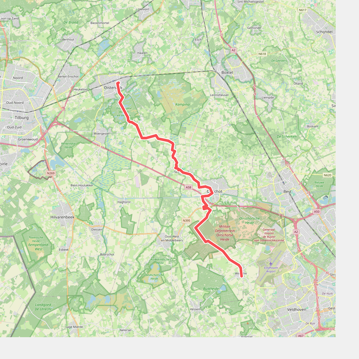 Wintelre - Oisterwijk · Camino Brabant etappe 7
