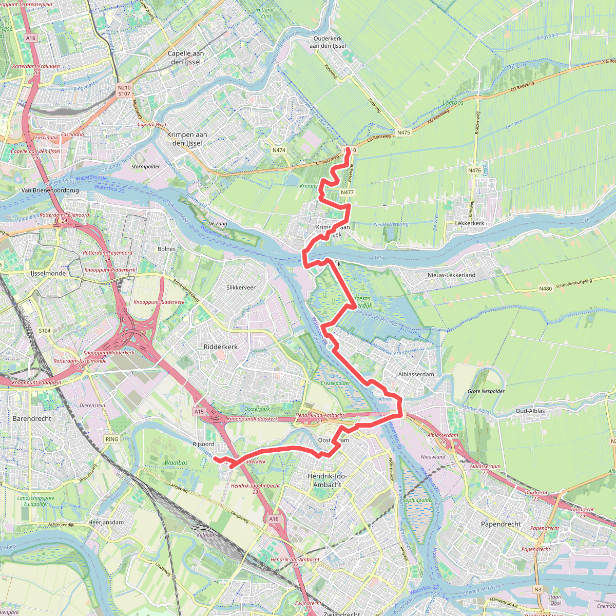 Rijsoord - Krimpen ad IJssel · Grote Rivierenpad etappe 5