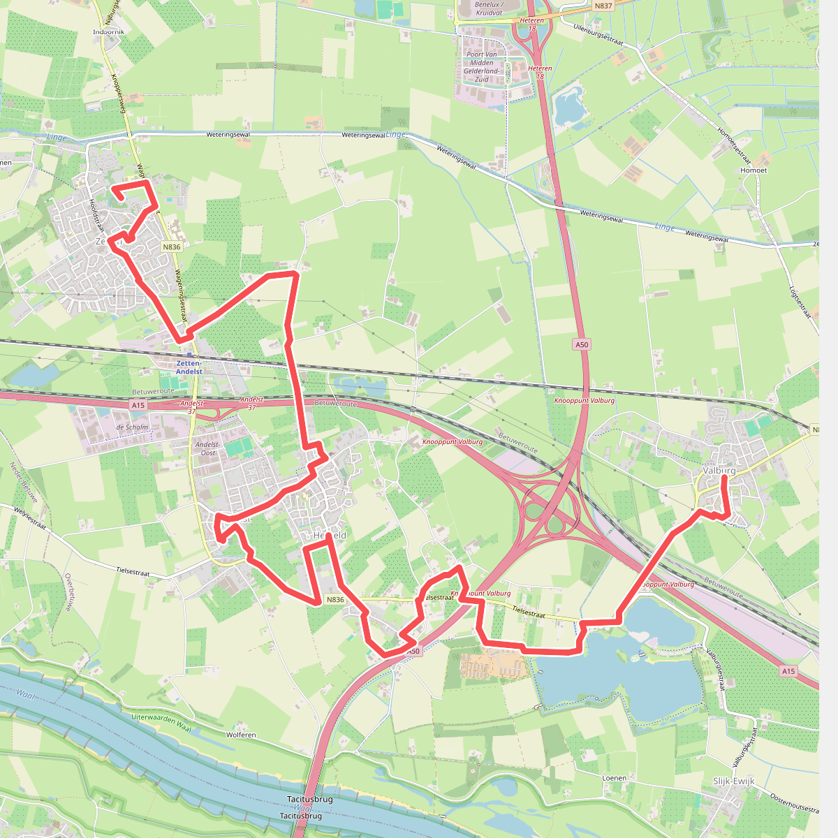 Valburg - Zetten · Wegen met Zegen etappe 3