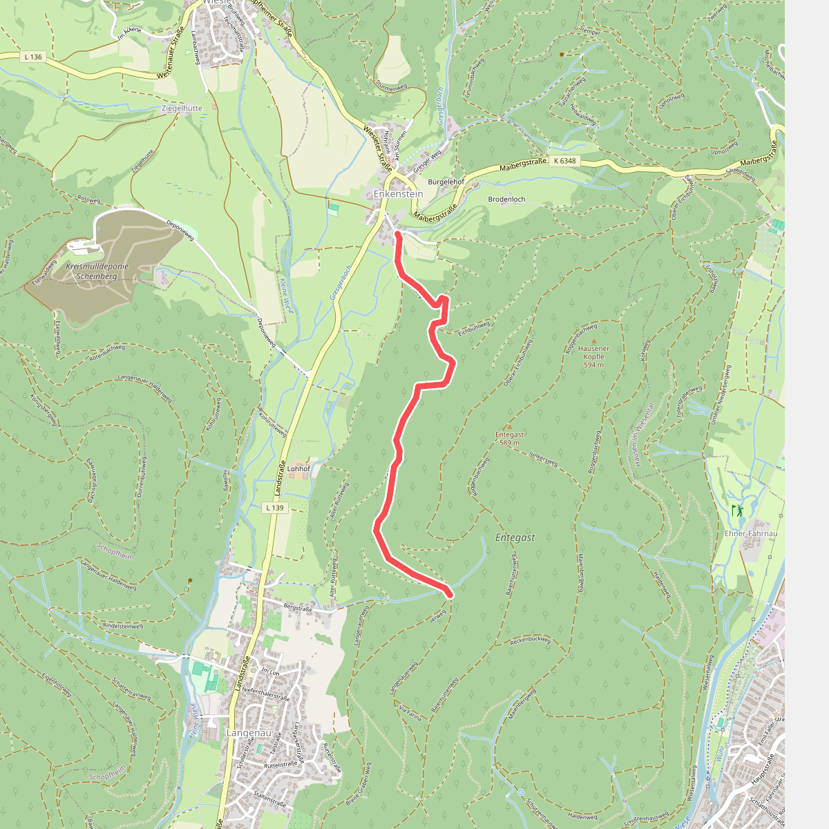 Lachsgrabenweg - Dachsgrabenbrünnli