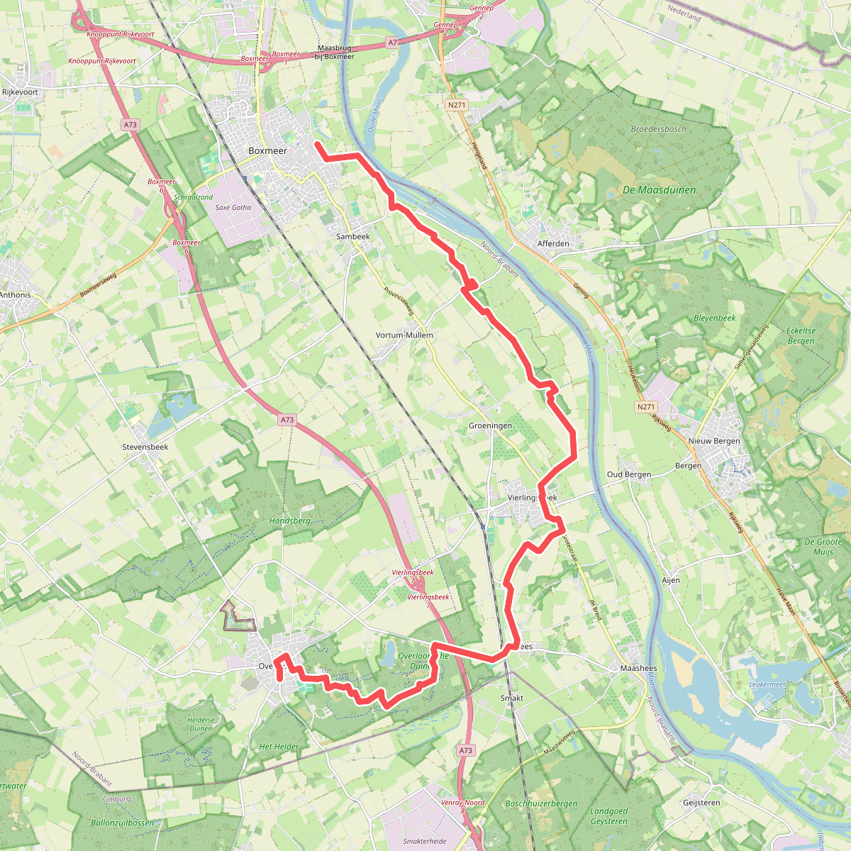 Boxmeer - Overloon · Maas- en Peelliniepad etappe 2