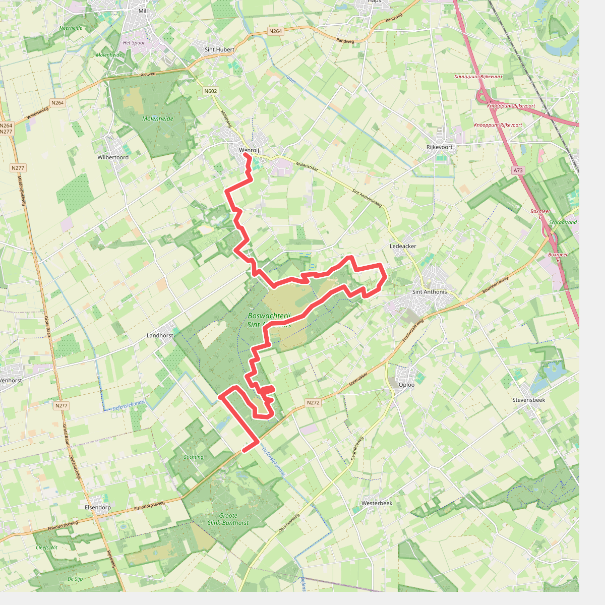 Gemertseweg - Wanroij · Maas- en Peelliniepad etappe 4