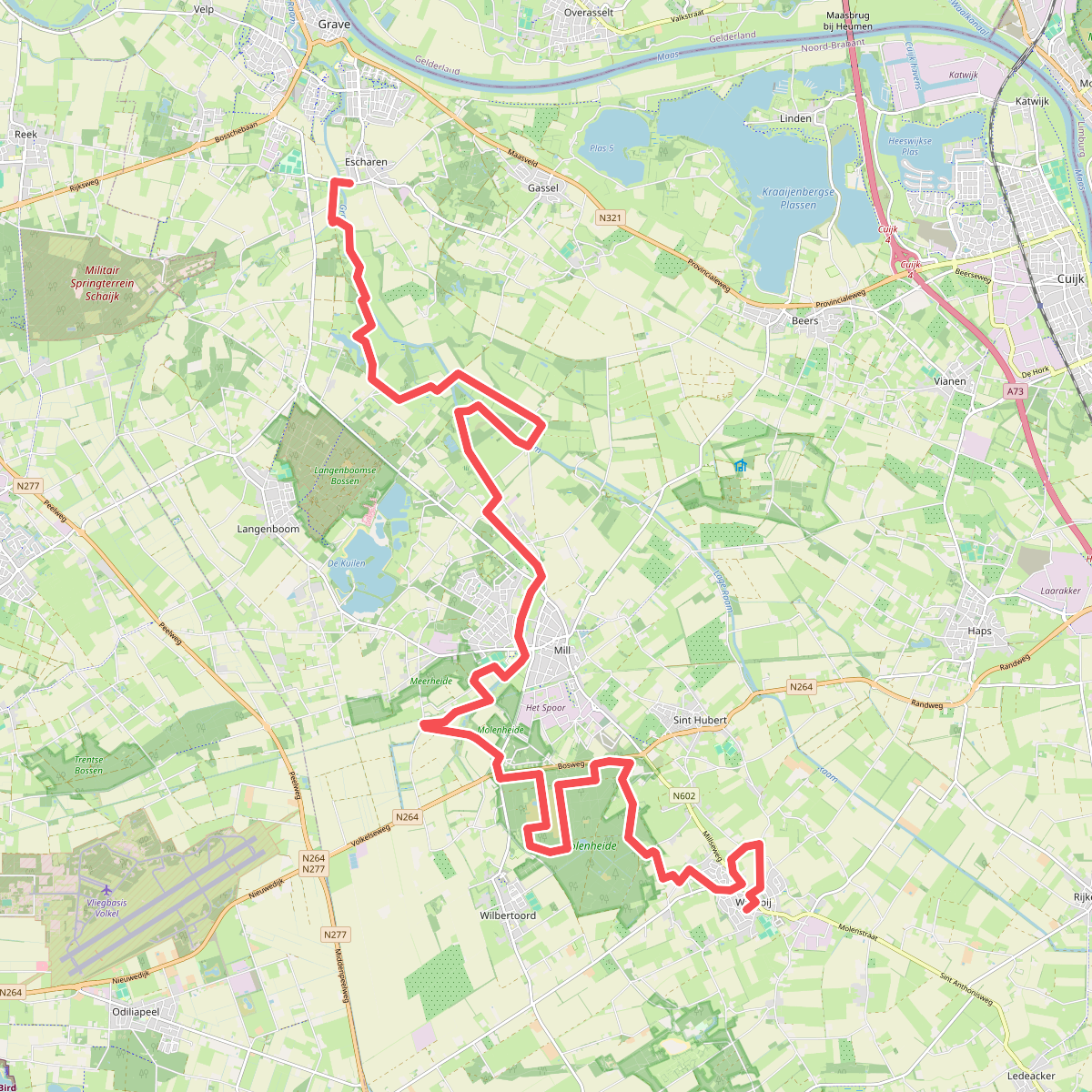 Wanroij - Escharen · Maas- en Peelliniepad etappe 5