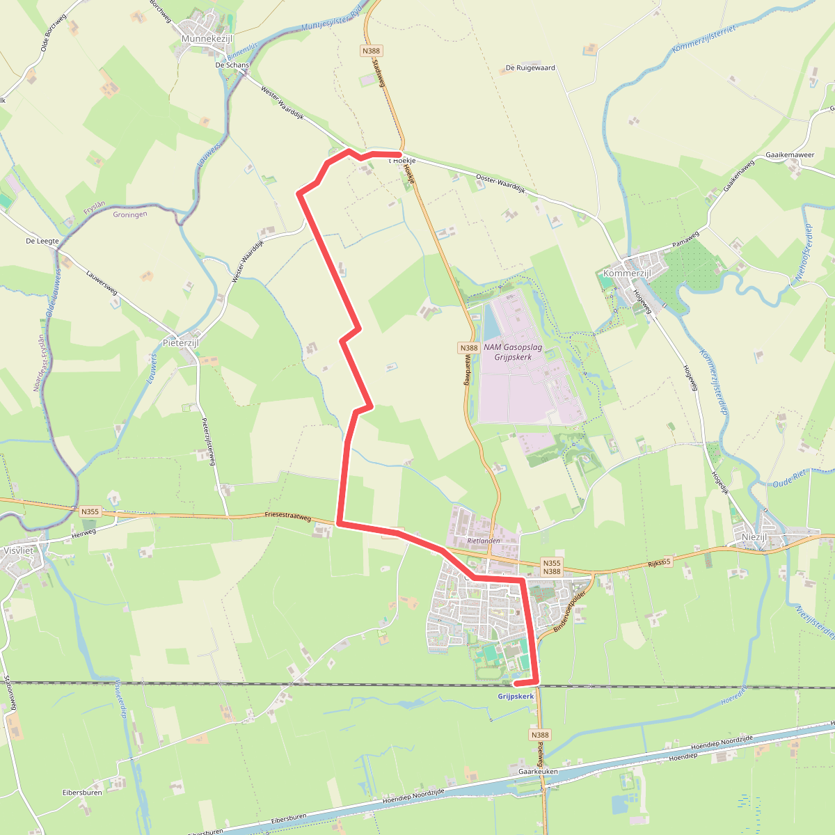 Grijpskerk - Hoekje · Westerkwartierpluspad etappe 1