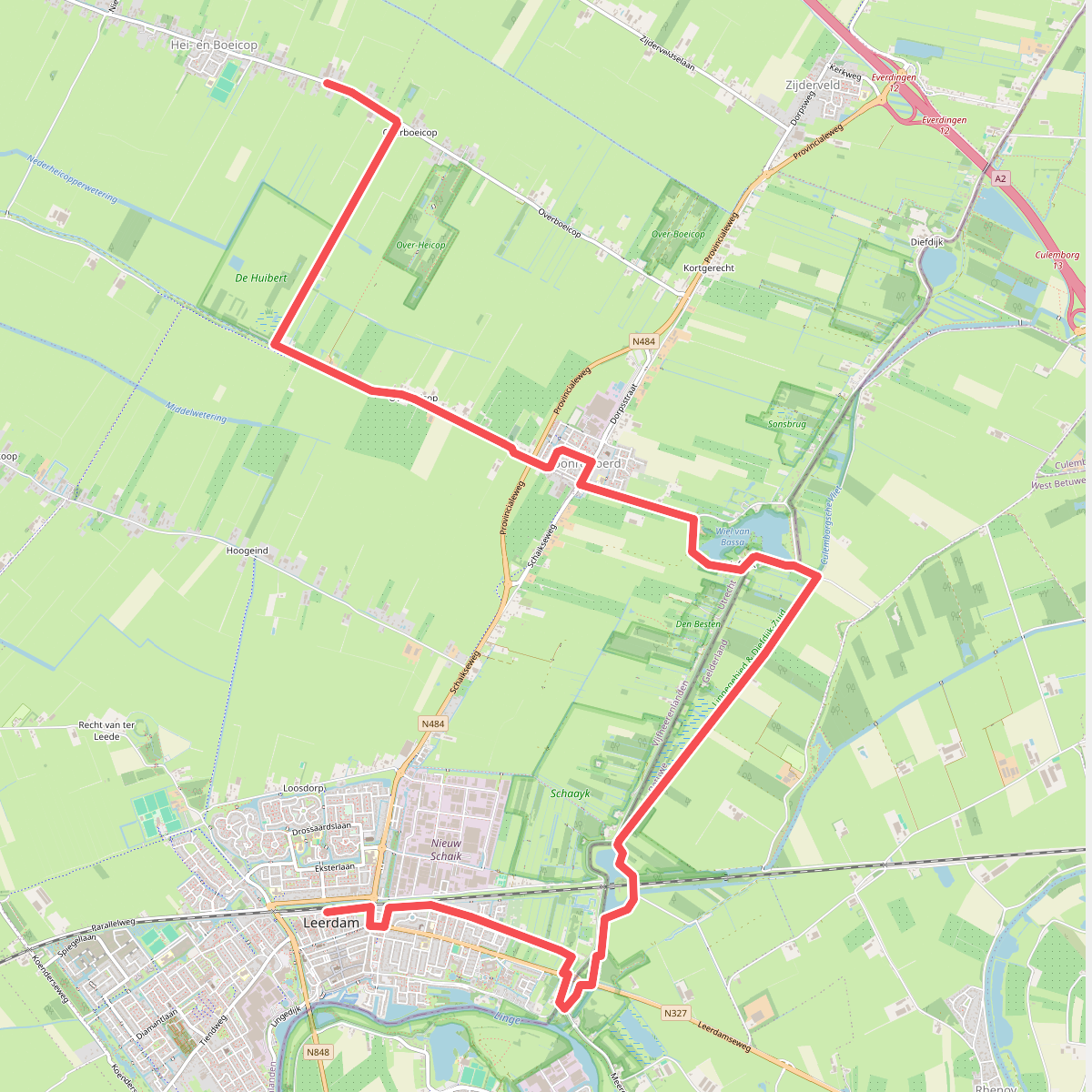 Hei- en Boeicop - Leerdam · Grote Rivierenpad etappe 9